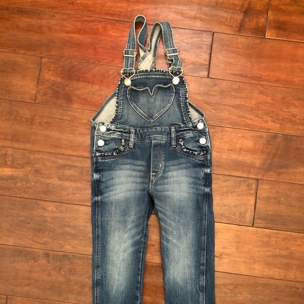 H&M Girl’s Denim Bib Overalls Size 4-5